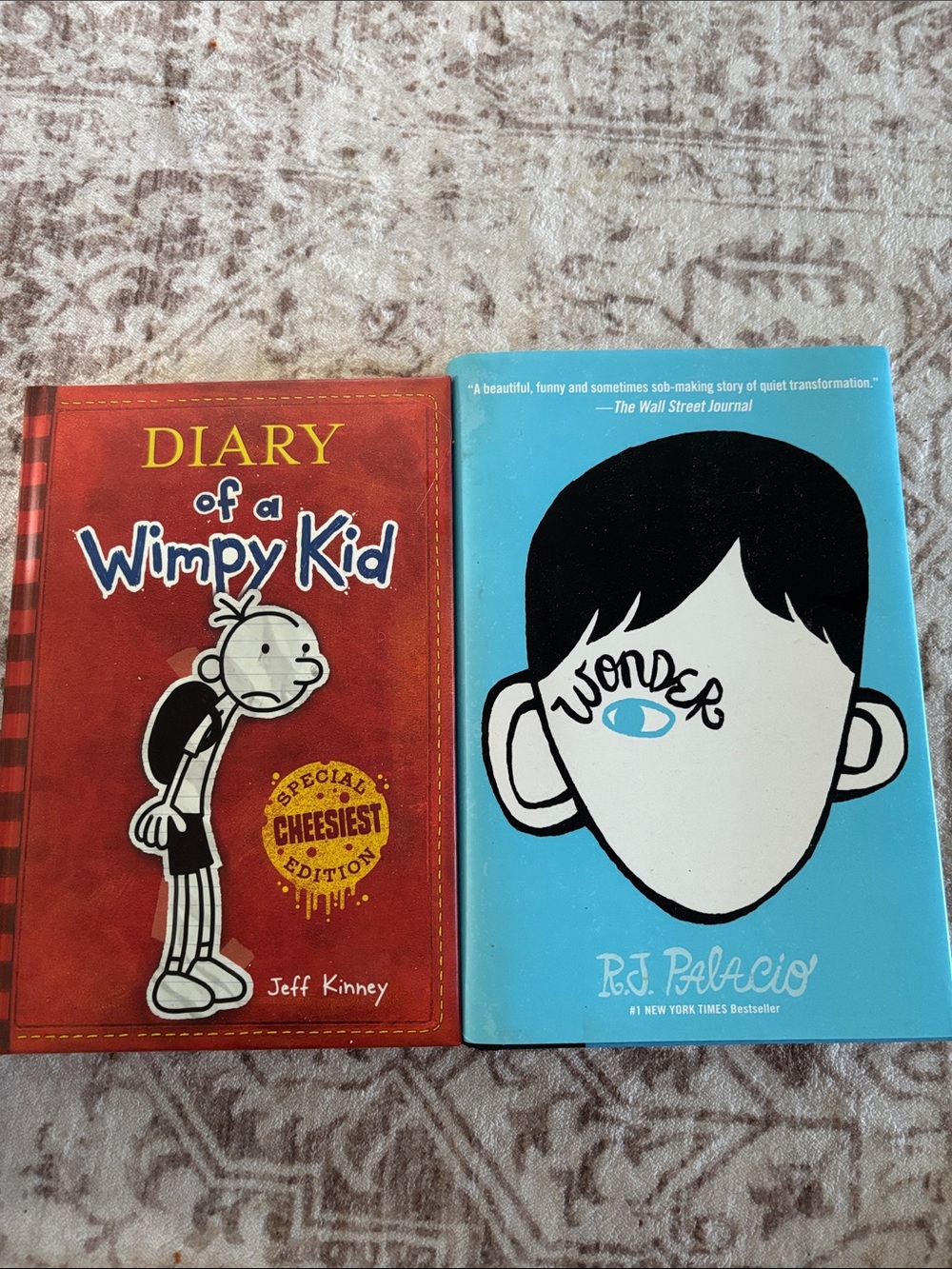 Wonder by R.J. Palacio & Diary of a Wimpy Kid Bundle - Blue and Red Covers